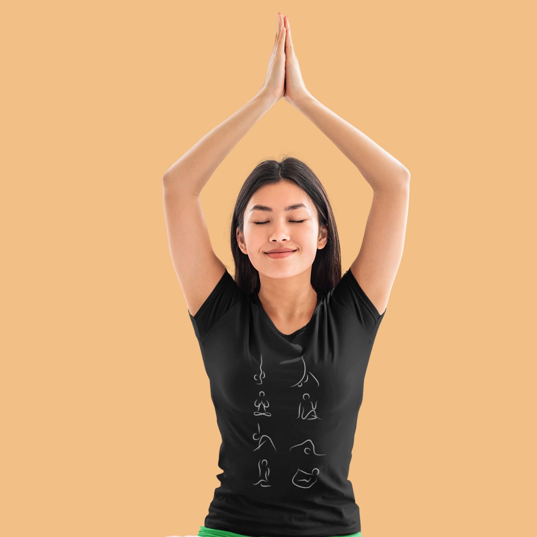 yoga-pose-women-black-printed-yoga-tshirt-gogirgit-com